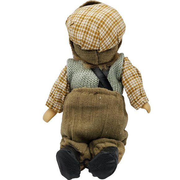 Vintage Ragamuffin Boy & Girl Porcelain & Sawdust Dolls Hand Painted Faces - Picture 8 of 9